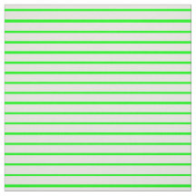 Neon Green and White Stripe Fabric