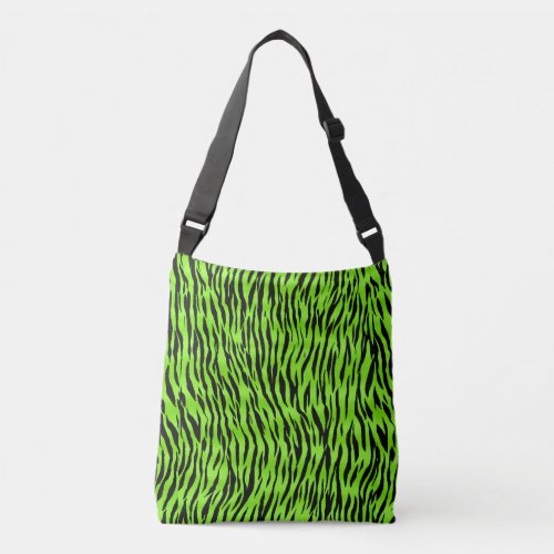 Neon Green animal skin pattern Animalia Crossbody Bag
