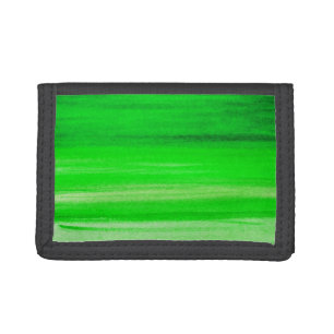 Neon Green Backdrop Watercolor Abstract Background Tri-fold Wallet