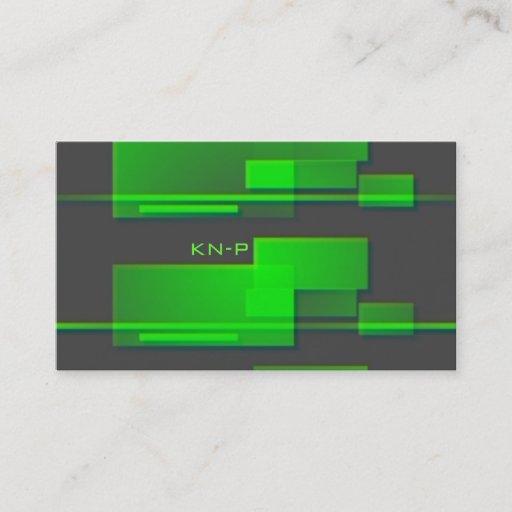 Customizable neon green BC Business Card
