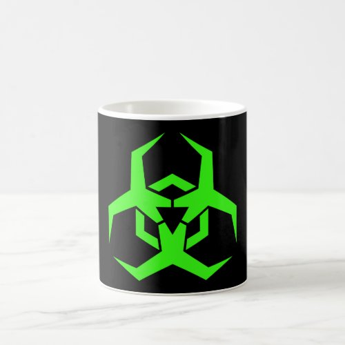 Neon Green Biohazard Symbol Coffee Mug