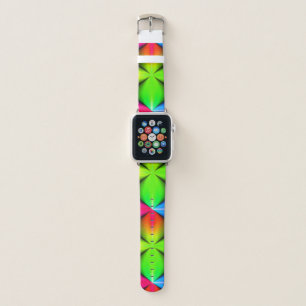 NEON Green Blue and Pink Black Hole Apple Watch Band