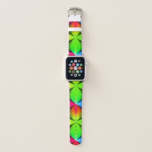NEON Green Blue and Pink Black Hole Apple Watch Band