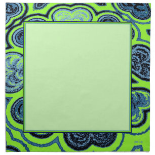 'Neon Green & Blue Love' Napkins