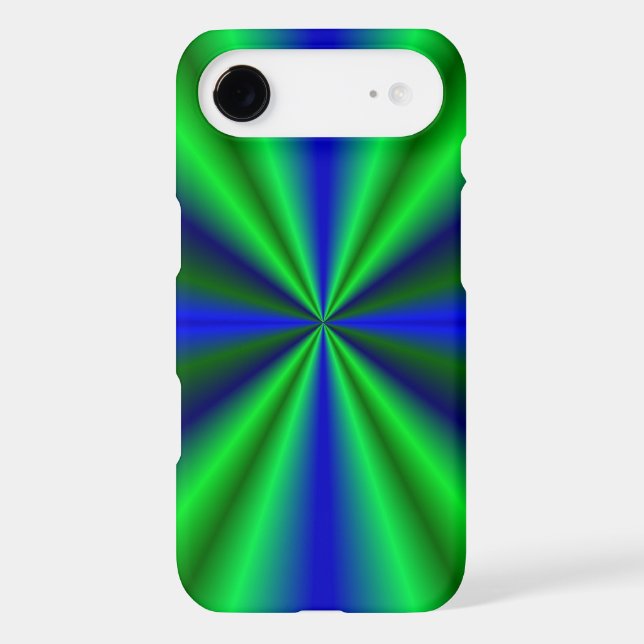 Neon Green Blue Rainbow Case-Mate iPhone Case (Back)