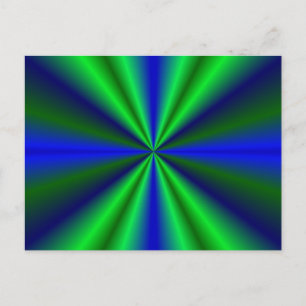 Neon Green Blue Rainbow Postcard
