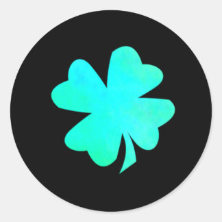 Neon Green blue Shamrock Stickers