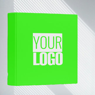 neon green - bold logo 3 ring binder