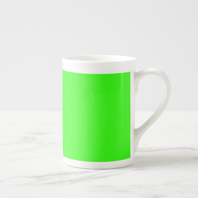 Neon Green Bone China Mug (Right)