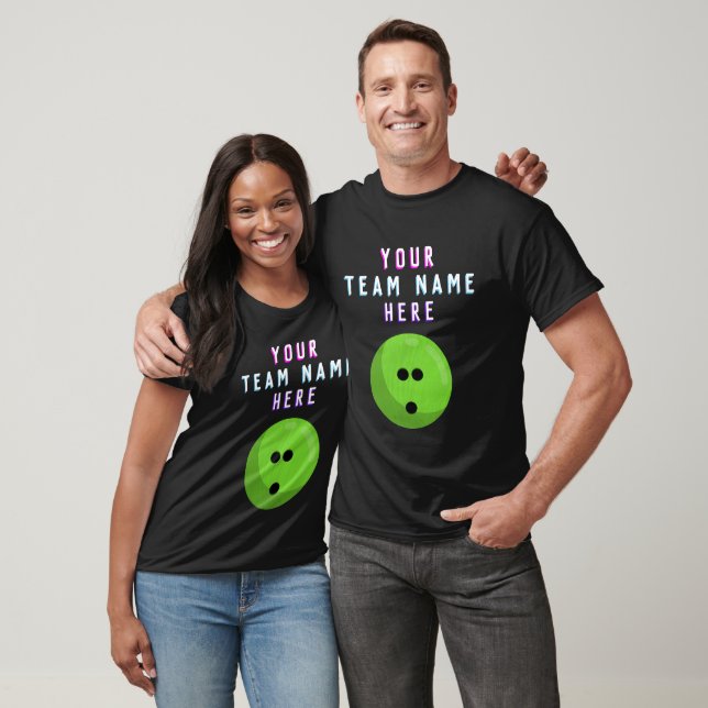 Neon Green Bowling Ball | Custom Bowling Team Name T-Shirt (Unisex)