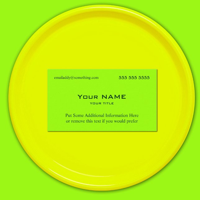 Neon Green Business Card (Creator Uploaded)