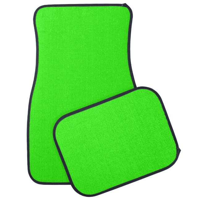Neon Green Car Floor Mat (Set)