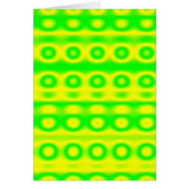 Neon Green Circle Abstract Cards (Front)