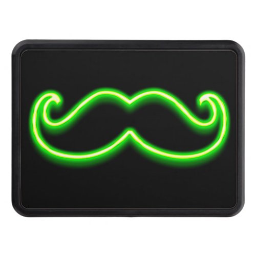 Neon Green Classic Mustache on Hitch Print Tow Hitch Cover