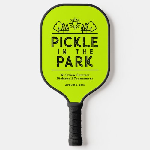 Neon Green Club Tournament Event Pickleball Paddle