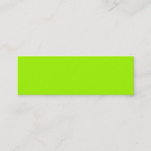 Neon Green Color Only Custom Products Mini Business Card