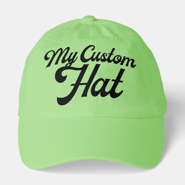 NEON GREEN Custom Baseball Cap Blank (Dad Cap) (Front)