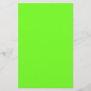 Neon Green Custom Color Plain Colorful Bright Stationery