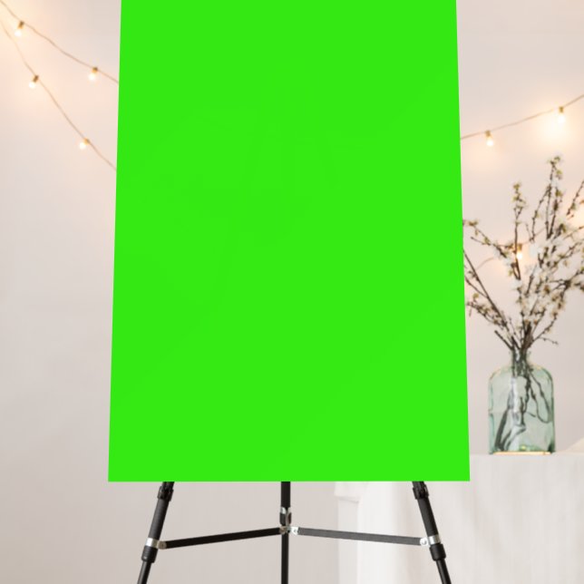 Neon Green Custom Foam Board Sign (In Situ (Stand))