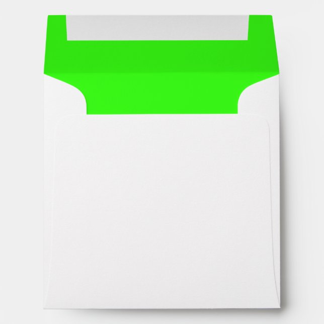 Neon Green Custom Square Envelope (Back (Bottom))