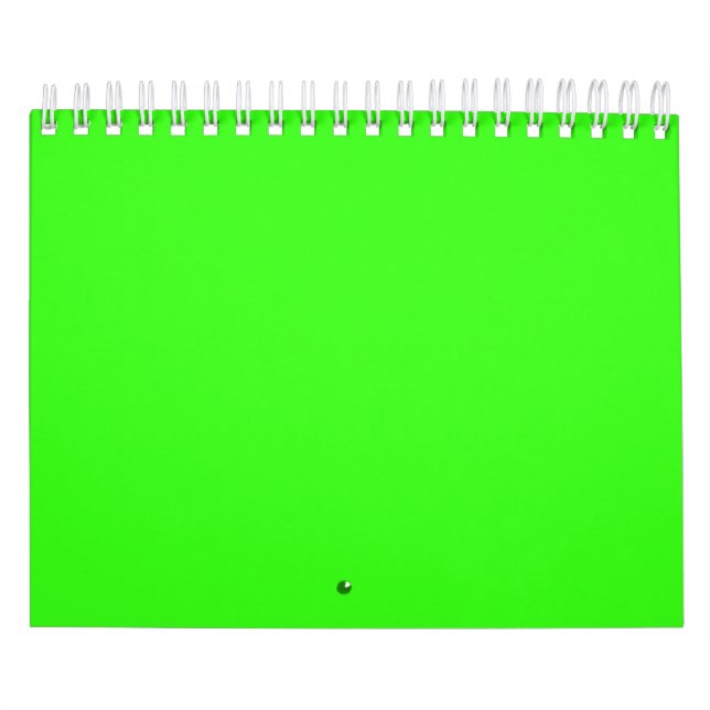 Neon Green Custom Wall Calendar (Cover)