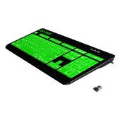 Neon Green Custom Wireless Keyboard (Angled)