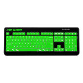 Neon Green Custom Wireless Keyboard (Front)