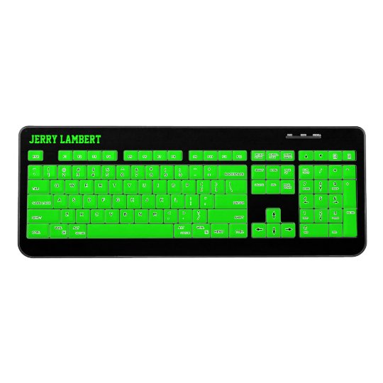 Neon Green Custom Wireless Keyboard