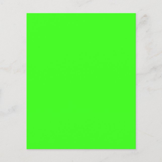 Neon Green Customizable Flyer (Front)