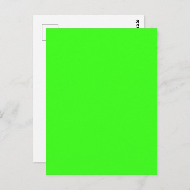 Neon Green Customizable Postcard (Front/Back)
