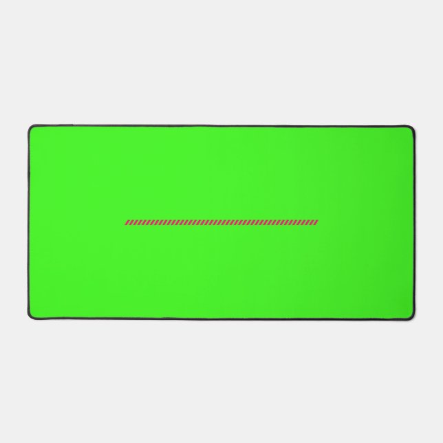 Neon Green Desk Mat With Pink Accent – Customize (Front)