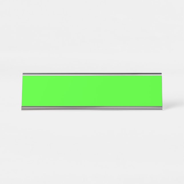 Neon Green Desk Name Plate (Front)