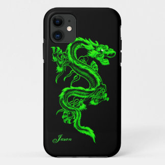 Neon Green Dragon Custom iPhone 5 Case