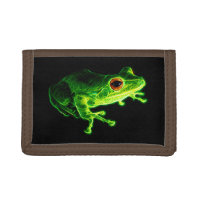 Neon Green Electric Tree Frog - Glowing Animal Des