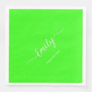 neon  green elegant script