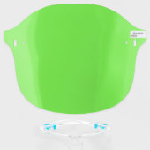 Neon Green Face Shield (Front w/Glasses)