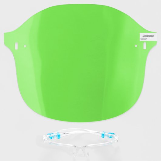 Neon Green Face Shield (Front w/Glasses)