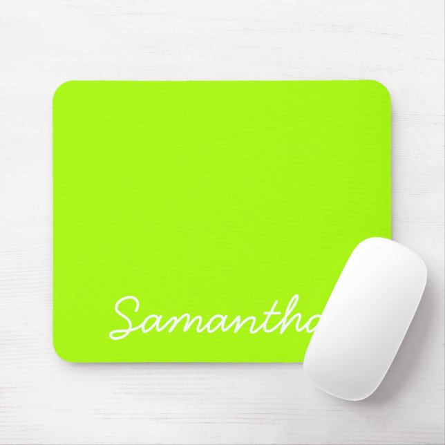  neon green fashion monogram  mouse pad (With Mouse)