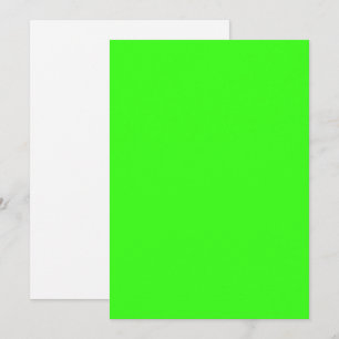 Neon Green Flat Save The Date Card – Customizable