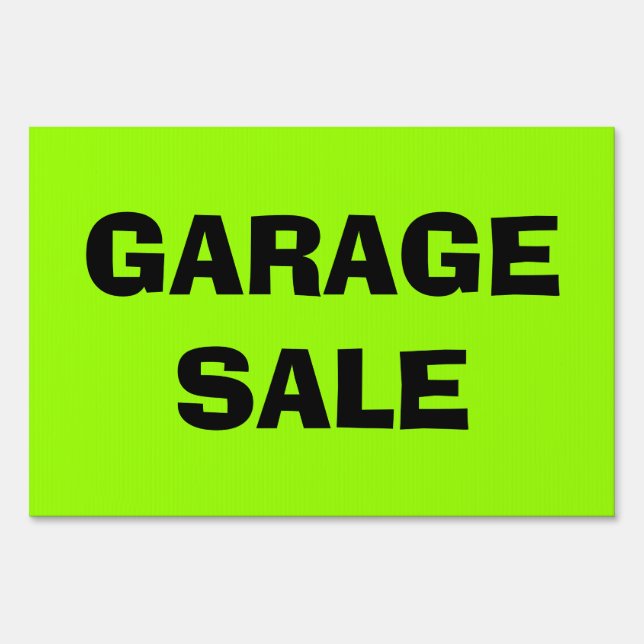 neon-green-garage-sale-sign-sign-zazzle for Free Printable Rummage Sale Signs Neon Green GARAGE SALE Sign! Sign | Zazzle for Free Printable Rummage Sale Signs