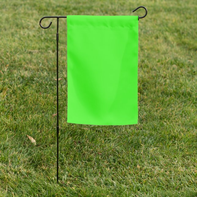 Neon Green Garden Flag – Custom Design (In SItu)
