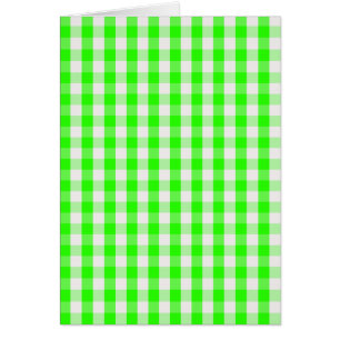 Neon Green Gingham Pattern by Shirley Taylor Cards
