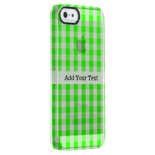 Neon Green Gingham Pattern by Shirley Taylor Clear iPhone SE/5/5s Case