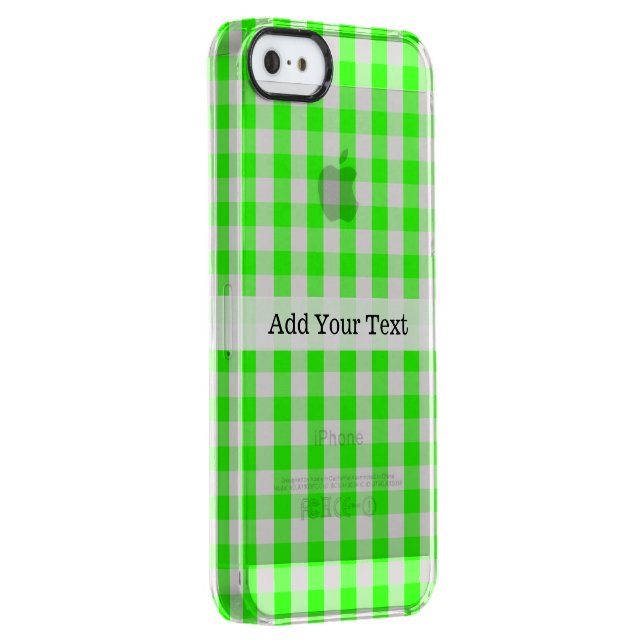 Neon Green Gingham Pattern by Shirley Taylor Uncommon iPhone Case (Back/Right)