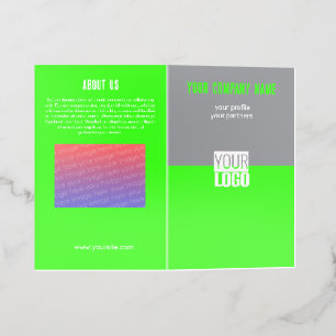neon green&gray brochure