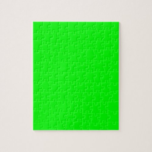 Neon green hex 00FF00 Jigsaw Puzzle