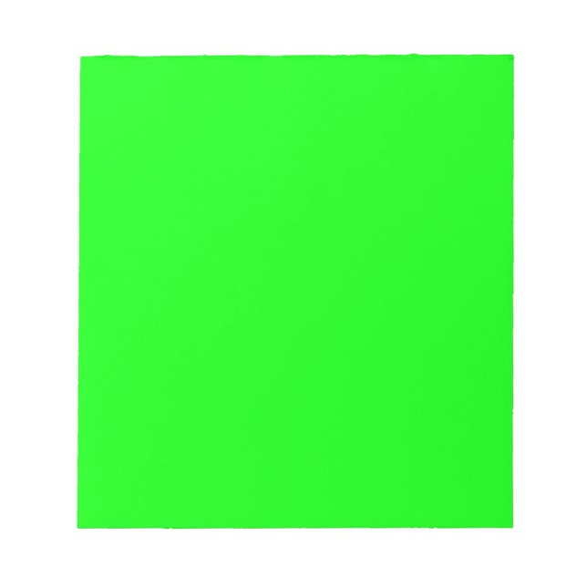 Neon green hex 00FF00 Notepad (Front)