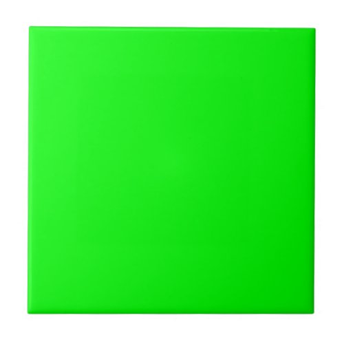 Neon green hex 00FF00 Tile