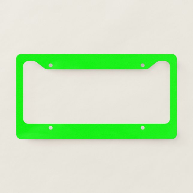 Neon green hex code 00FF00 License Plate Frame (Front)