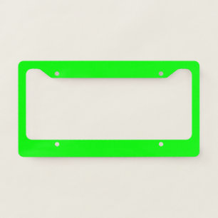 Neon green hex code 00FF00 License Plate Frame